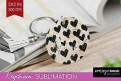 Hearts Keychain PNG - Valentines Day Keychain Sublimation Product Image 1