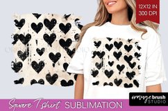 Hearts Square Tshirt Background - Valentines Day PNG Product Image 1