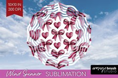 Hearts Wind Spinner Sublimation PNG - Valentines Day Round Product Image 1