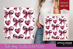Hearts Tote Bag - Valentines Day Tote Bag PNG Sublimation Product Image 1