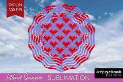Hearts Wind Spinner Sublimation PNG - Valentines Day Round Product Image 1