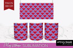 Hearts Mug Wrap - Valentines Day Mug PNG Sublimation Product Image 1