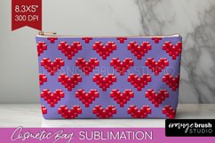 Hearts Cosmetic Bag - Valentines Day Makeup Bag PNG Product Image 1