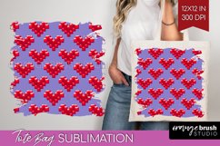 Hearts Tote Bag - Valentines Day Tote Bag PNG Sublimation Product Image 1