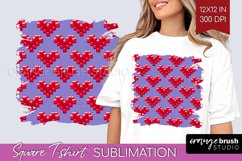 Hearts Square Tshirt Background - Valentines Day PNG Product Image 1
