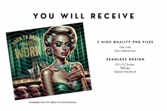 Forced To Work Sarcastic Retro Housewife Tumbler Wrap Product Image 2