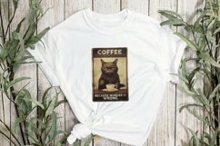 Vintage Black Cat Sublimation Clipart Product Image 2