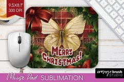 Vintage Christmas Mouse Pad Sublimation - Xmas Mousepad PNG Product Image 1
