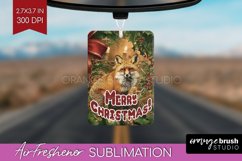 Vintage Christmas Air Freshener PNG - Xmas Car Freshener Product Image 1