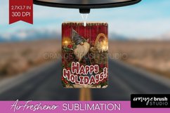 Vintage Christmas Air Freshener PNG - Xmas Car Freshener Product Image 1