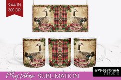 Vintage Christmas Mug Wrap - Retro Xmas 15Oz Mug Sublimation Product Image 1