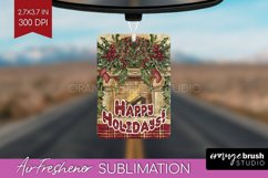 Vintage Christmas Air Freshener PNG - Xmas Car Freshener Product Image 1