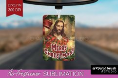 Vintage Christmas Air Freshener PNG - Xmas Car Freshener Product Image 1