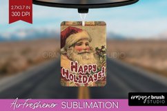 Vintage Christmas Air Freshener PNG - Xmas Car Freshener Product Image 1