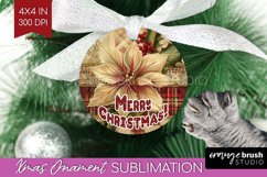 Vintage Christmas Ornament PNG - Retro Xmas Sublimation Product Image 1