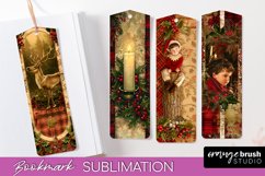 Vintage Christmas Bookmark - Retro Christmas Bookmarks PNG Product Image 1