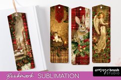 Vintage Christmas Bookmark - Retro Christmas Bookmarks PNG Product Image 1