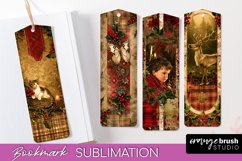 Vintage Christmas Bookmark - Retro Christmas Bookmarks PNG Product Image 1