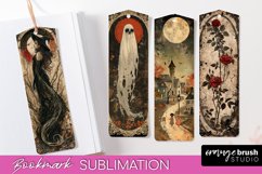 Vintage Halloween Bookmark - Printable Scrapbook Bookmarks Product Image 1
