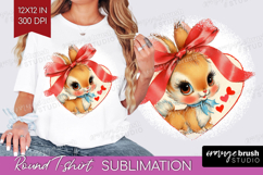 Vintage Valentines Day Round Tshirt Background - Retro PNG Product Image 1