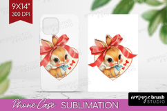 Vintage Valentines Day Phone Case PNG - Retro Animal Case Product Image 1