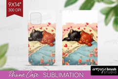 Vintage Valentines Day Phone Case PNG - Retro Animal Case Product Image 1