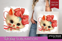 Vintage Valentines Day Tote Bag - Retro Animal Tote Bag PNG Product Image 1