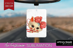 Vintage Valentines Day Air Freshener PNG - Retro Animal PNG Product Image 1