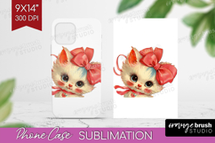 Vintage Valentines Day Phone Case PNG - Retro Animal Case Product Image 1