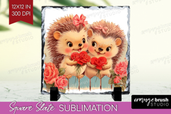 Vintage Valentines Day Slate PNG - Retro Animal Square Slate Product Image 1