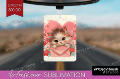 Vintage Valentines Day Air Freshener PNG - Retro Animal PNG Product Image 1