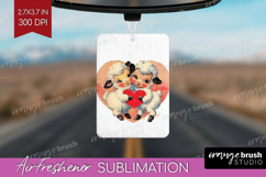 Vintage Valentines Day Air Freshener PNG - Retro Animal PNG Product Image 1