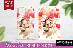 Vintage Valentines Day Phone Case PNG - Retro Animal Case Product Image 1
