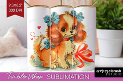 Vintage Valentines Day Tumbler Wrap - Retro Animal Tumbler Product Image 1