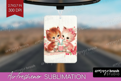 Vintage Valentines Day Air Freshener PNG - Retro Animal PNG Product Image 1
