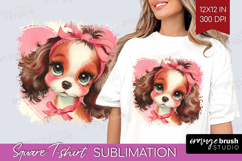 Vintage Valentines Day Square Tshirt Background - Retro PNG Product Image 1