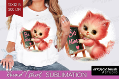 Vintage Valentines Day Round Tshirt Background - Retro PNG Product Image 1