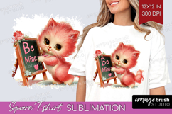 Vintage Valentines Day Square Tshirt Background - Retro PNG Product Image 1