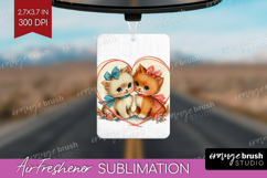 Vintage Valentines Day Air Freshener PNG - Retro Animal PNG Product Image 1