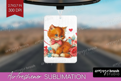 Vintage Valentines Day Air Freshener PNG - Retro Animal PNG Product Image 1