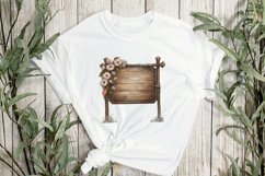 Vintage Warm Wooden Sublimation Clipart Product Image 2