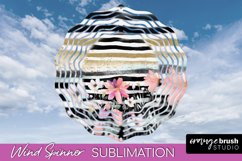 Pink Flowers Wind Spinner - Summer Wind Spinner Sublimation Product Image 1