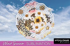 Pink Flowers Wind Spinner - Summer Wind Spinner Sublimation Product Image 1