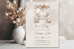 Boho gender neutral baby crib boy Baby Shower Invite ZB61 Product Image 3