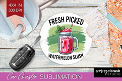 Watermelon Slush Cocktail Car Coaster Summer Drink Coaster Product Image 1
