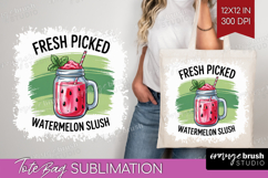 Watermelon Slush Cocktail Tote Bag Summer Drink Tote Bag PNG Product Image 1