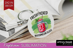 Watermelon Slush Cocktail Keychain PNG Summer Drink Keychain Product Image 1