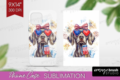 Weimaraner Dog Phone Case PNG 4th Of July Case PNG Product Image 1