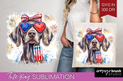 Weimaraner Dog Tote Bag 4th Of July Tote Bag PNG Sublimation Product Image 1