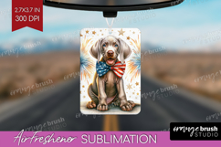 Weimaraner Dog Air Freshener PNG Patriotic Dog PNG Product Image 1